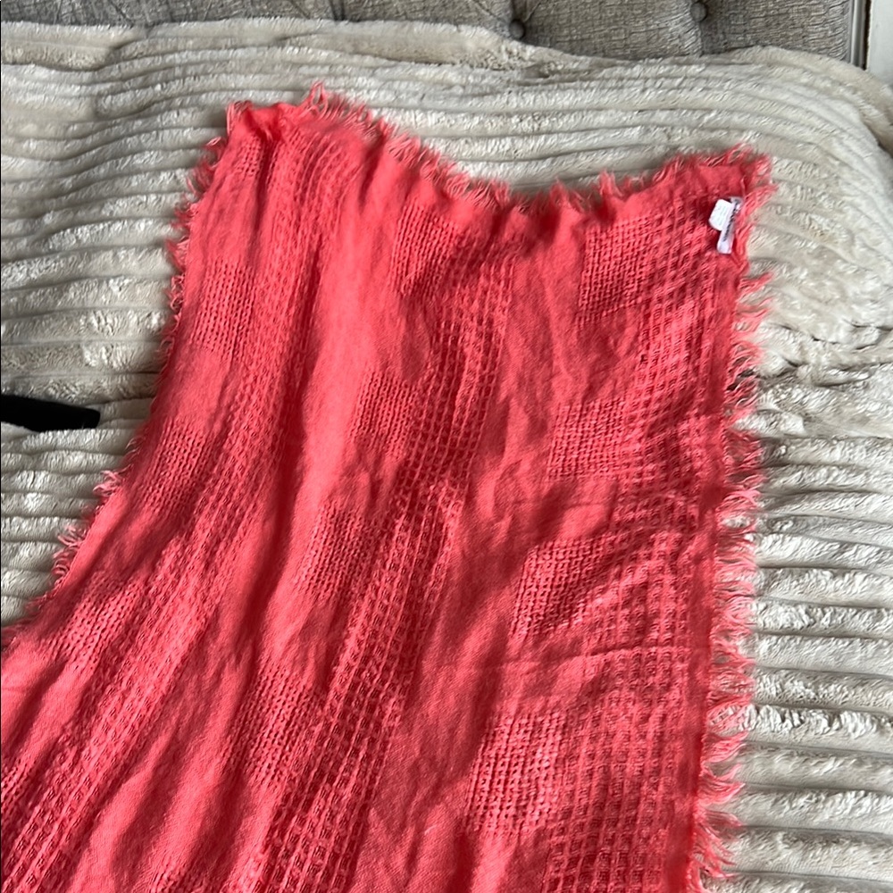 BCBGeneration Coral Fringe Detail Fabric